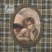 NP-AG02 33 x 33 cm ANGELO ON TARTAN CREAM