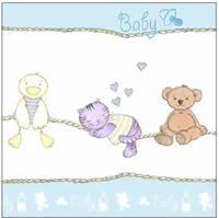 NP-BC05 33 x 33 cm Babys Friends blue