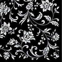 NP-NT02 33 x 33 cm Arabesque Black black-white