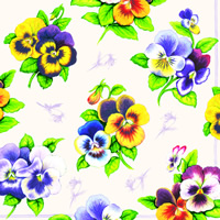 NP-NT09 33 x 33 cm PANSY WHITE