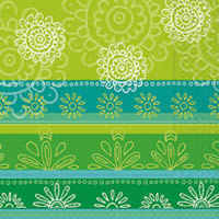 NP-P03 33 x 33 cm fine ornaments green