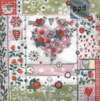 NP-SP04 33 x 33 cm Heart Patchwork