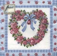 NP-SP08 33 x 33 cm Roses Heart lavender