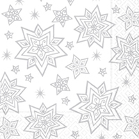 NP-SP10 33 x 33 cm stars everywhere silver